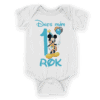 Mickey Mouse dnes mám jeden rok-Dojcenske body pre chlapca na narodeniny