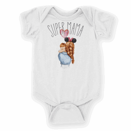 Detske body pre chlapca s balonom super mama